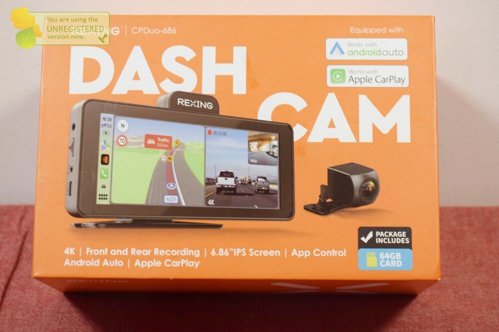 Rexing Wireless Apple CarPlay & Android Auto Display with 4K Dash Cam CPDuo-686